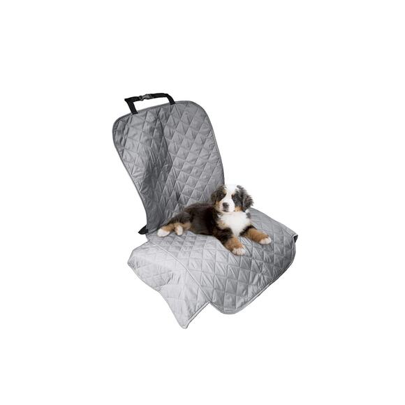 Furhaven Universal Water-Resistant Quilted Single Car Seat Protector - Gray - Picture 4 of 5